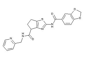2-(piperonyloylamino)-N-(2-pyridylmethyl)-5,6-dihydro-4H-cyclopenta[d]thiazole-4-carboxamide