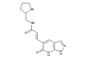 Image of 3-(6-keto-1,7-dihydropyrazolo[3,4-b]pyridin-5-yl)-N-(pyrrolidin-2-ylmethyl)acrylamide