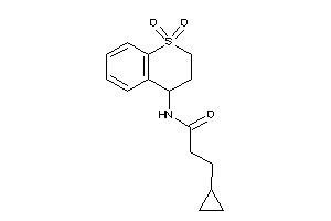 3-cyclopropyl-N-(1,1-diketo-3,4-dihydro-2H-thiochromen-4-yl)propionamide