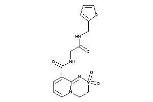 N-[2-(2-furfurylamino)-2-keto-ethyl]-2,2-diketo-3,4-dihydropyrido[2,1-c][1,2,4]thiadiazine-9-carboxamide