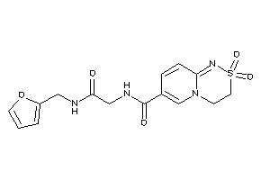 N-[2-(2-furfurylamino)-2-keto-ethyl]-2,2-diketo-3,4-dihydropyrido[2,1-c][1,2,4]thiadiazine-7-carboxamide