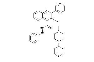 N',2-diphenyl-3-[(4-tetrahydrothiopyran-4-ylpiperazino)methyl]cinchoninohydrazide