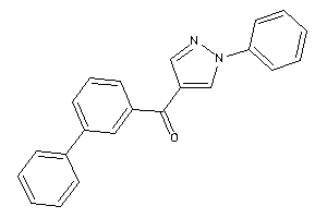 (3-phenylphenyl)-(1-phenylpyrazol-4-yl)methanone