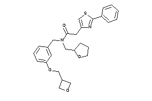 Image of N-[3-(oxetan-3-ylmethoxy)benzyl]-2-(2-phenylthiazol-4-yl)-N-(tetrahydrofurfuryl)acetamide