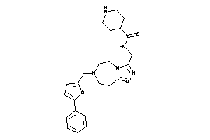 N-[[7-[(5-phenyl-2-furyl)methyl]-5,6,8,9-tetrahydro-[1,2,4]triazolo[3,4-g][1,4]diazepin-3-yl]methyl]isonipecotamide