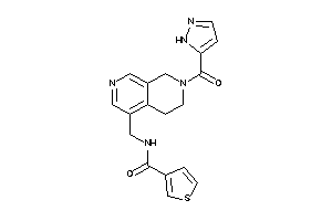 N-[[7-(1H-pyrazole-5-carbonyl)-6,8-dihydro-5H-2,7-naphthyridin-4-yl]methyl]thiophene-3-carboxamide