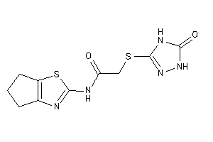 Image of N-(5,6-dihydro-4H-cyclopenta[d]thiazol-2-yl)-2-[(5-keto-1,4-dihydro-1,2,4-triazol-3-yl)thio]acetamide