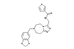 Image of N-[(7-piperonyl-5,6,8,9-tetrahydro-[1,2,4]triazolo[3,4-g][1,4]diazepin-3-yl)methyl]-3-furamide