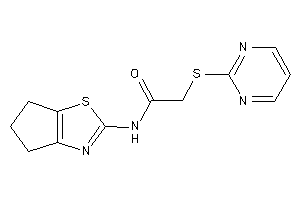 Image of N-(5,6-dihydro-4H-cyclopenta[d]thiazol-2-yl)-2-(2-pyrimidylthio)acetamide