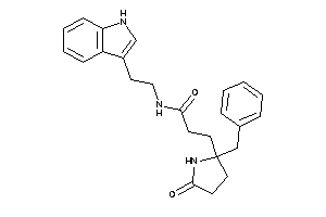 3-(2-benzyl-5-keto-pyrrolidin-2-yl)-N-[2-(1H-indol-3-yl)ethyl]propionamide