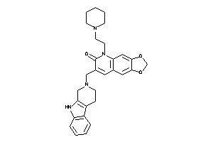 Image of 5-(2-piperidinoethyl)-7-(1,3,4,9-tetrahydro-$b-carbolin-2-ylmethyl)-[1,3]dioxolo[4,5-g]quinolin-6-one