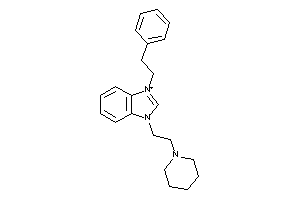 1-phenethyl-3-(2-piperidinoethyl)benzimidazol-1-ium