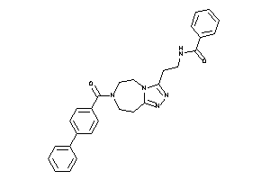 Image of N-[2-[7-(4-phenylbenzoyl)-5,6,8,9-tetrahydro-[1,2,4]triazolo[3,4-g][1,4]diazepin-3-yl]ethyl]benzamide
