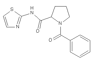 Image of 1-benzoyl-N-thiazol-2-yl-pyrrolidine-2-carboxamide