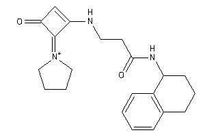 Image of 3-[(3-keto-4-pyrrolidin-1-ium-1-ylidene-cyclobuten-1-yl)amino]-N-tetralin-1-yl-propionamide