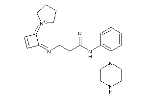 N-(2-piperazinophenyl)-3-[(4-pyrrolidin-1-ium-1-ylidenecyclobut-2-en-1-ylidene)amino]propionamide