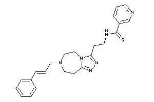 Image of N-[2-(7-cinnamyl-5,6,8,9-tetrahydro-[1,2,4]triazolo[3,4-g][1,4]diazepin-3-yl)ethyl]nicotinamide