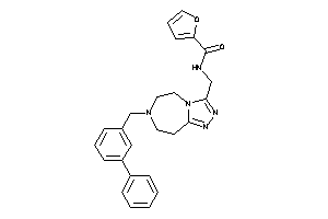 Image of N-[[7-(3-phenylbenzyl)-5,6,8,9-tetrahydro-[1,2,4]triazolo[3,4-g][1,4]diazepin-3-yl]methyl]-2-furamide