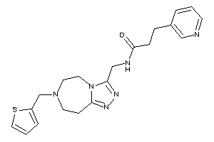 Image of 3-(3-pyridyl)-N-[[7-(2-thenyl)-5,6,8,9-tetrahydro-[1,2,4]triazolo[3,4-g][1,4]diazepin-3-yl]methyl]propionamide