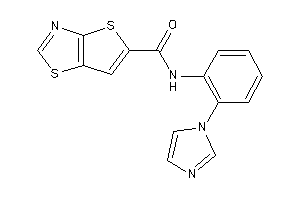 Image of N-(2-imidazol-1-ylphenyl)thieno[2,3-d]thiazole-5-carboxamide