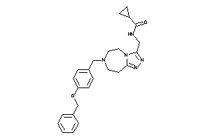 N-[[7-(4-benzoxybenzyl)-5,6,8,9-tetrahydro-[1,2,4]triazolo[3,4-g][1,4]diazepin-3-yl]methyl]cyclopropanecarboxamide