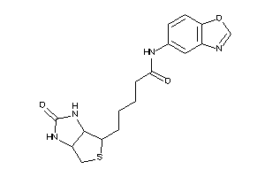 Image of N-(1,3-benzoxazol-5-yl)-5-(2-keto-1,3,3a,4,6,6a-hexahydrothieno[3,4-d]imidazol-4-yl)valeramide