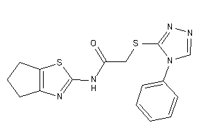 Image of N-(5,6-dihydro-4H-cyclopenta[d]thiazol-2-yl)-2-[(4-phenyl-1,2,4-triazol-3-yl)thio]acetamide