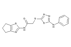 2-[(5-anilino-1,3,4-thiadiazol-2-yl)thio]-N-(5,6-dihydro-4H-cyclopenta[d]thiazol-2-yl)acetamide