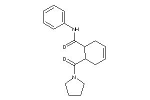 N-phenyl-6-(pyrrolidine-1-carbonyl)cyclohex-3-ene-1-carboxamide