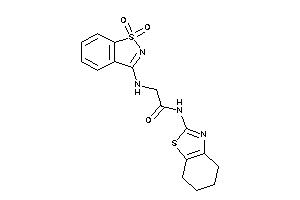Image of 2-[(1,1-diketo-1,2-benzothiazol-3-yl)amino]-N-(4,5,6,7-tetrahydro-1,3-benzothiazol-2-yl)acetamide