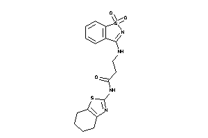 Image of 3-[(1,1-diketo-1,2-benzothiazol-3-yl)amino]-N-(4,5,6,7-tetrahydro-1,3-benzothiazol-2-yl)propionamide