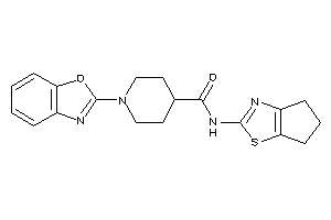 Image of 1-(1,3-benzoxazol-2-yl)-N-(5,6-dihydro-4H-cyclopenta[d]thiazol-2-yl)isonipecotamide