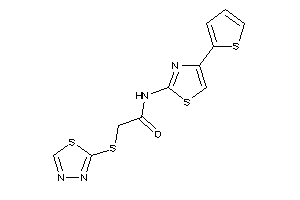 Image of 2-(1,3,4-thiadiazol-2-ylthio)-N-[4-(2-thienyl)thiazol-2-yl]acetamide