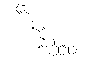 N-[2-[3-(2-furyl)propylamino]-2-keto-ethyl]-8-keto-5H-[1,3]dioxolo[4,5-g]quinoline-7-carboxamide