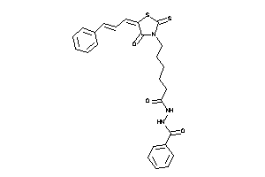 N'-[6-(5-cinnamylidene-4-keto-2-thioxo-thiazolidin-3-yl)hexanoyl]benzohydrazide