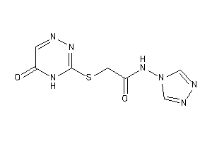 Image of 2-[(5-keto-4H-1,2,4-triazin-3-yl)thio]-N-(1,2,4-triazol-4-yl)acetamide