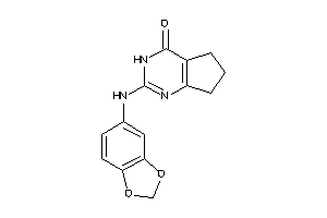 Image of 2-(1,3-benzodioxol-5-ylamino)-3,5,6,7-tetrahydrocyclopenta[d]pyrimidin-4-one