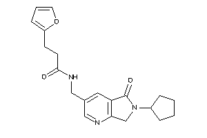 Image of N-[(6-cyclopentyl-5-keto-7H-pyrrolo[3,4-b]pyridin-3-yl)methyl]-3-(2-furyl)propionamide