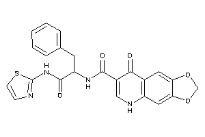 N-[1-benzyl-2-keto-2-(thiazol-2-ylamino)ethyl]-8-keto-5H-[1,3]dioxolo[4,5-g]quinoline-7-carboxamide