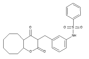 N-[3-[(2,4-diketo-4a,5,6,7,8,9,10,10a-octahydrocycloocta[b]pyran-3-yl)methyl]phenyl]benzenesulfonamide
