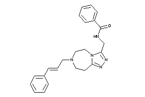 N-[(7-cinnamyl-5,6,8,9-tetrahydro-[1,2,4]triazolo[3,4-g][1,4]diazepin-3-yl)methyl]benzamide