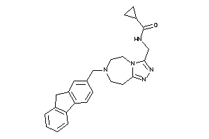 N-[[7-(9H-fluoren-2-ylmethyl)-5,6,8,9-tetrahydro-[1,2,4]triazolo[3,4-g][1,4]diazepin-3-yl]methyl]cyclopropanecarboxamide