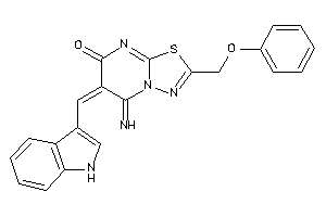 Image of 5-imino-6-(1H-indol-3-ylmethylene)-2-(phenoxymethyl)-[1,3,4]thiadiazolo[3,2-a]pyrimidin-7-one