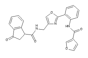 N-[2-[4-[[(3-ketoindane-1-carbonyl)amino]methyl]oxazol-2-yl]phenyl]-3-furamide