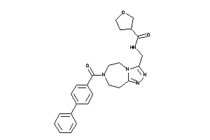 Image of N-[[7-(4-phenylbenzoyl)-5,6,8,9-tetrahydro-[1,2,4]triazolo[3,4-g][1,4]diazepin-3-yl]methyl]tetrahydrofuran-3-carboxamide