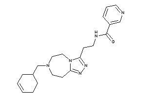 Image of N-[2-[7-(cyclohex-3-en-1-ylmethyl)-5,6,8,9-tetrahydro-[1,2,4]triazolo[3,4-g][1,4]diazepin-3-yl]ethyl]nicotinamide