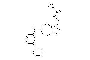 N-[[7-(3-phenylbenzoyl)-5,6,8,9-tetrahydro-[1,2,4]triazolo[3,4-g][1,4]diazepin-3-yl]methyl]cyclopropanecarboxamide