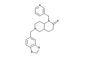 Image of 6-piperonyl-1-(3-pyridylmethyl)-4,4a,5,7,8,8a-hexahydro-3H-1,6-naphthyridin-2-one