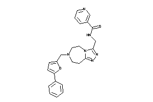 Image of N-[[7-[(5-phenyl-2-furyl)methyl]-5,6,8,9-tetrahydro-[1,2,4]triazolo[3,4-g][1,4]diazepin-3-yl]methyl]nicotinamide