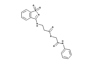 3-[(1,1-diketo-1,2-benzothiazol-3-yl)amino]propionic Acid (2-anilino-2-keto-ethyl) Ester